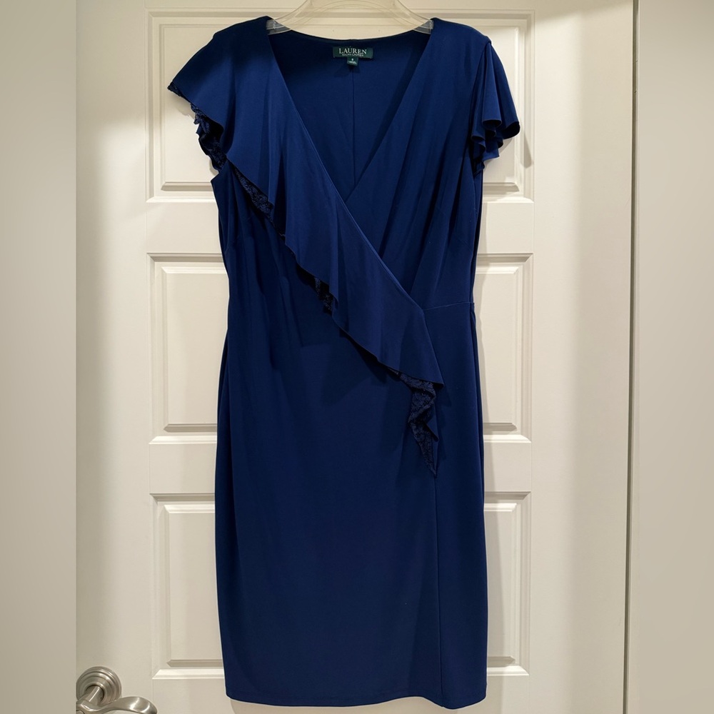 Ralph Lauren Faux-Wrap Dress, Size 8